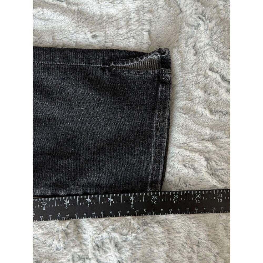 FRAME Le Super High Straight Jeans Women's 27 Black Wash Slit Hem Denim - Picture 6 of 6